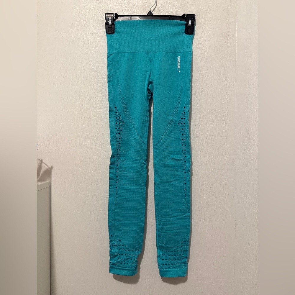 Gymshark Teal Energy Seamless Leggings XS